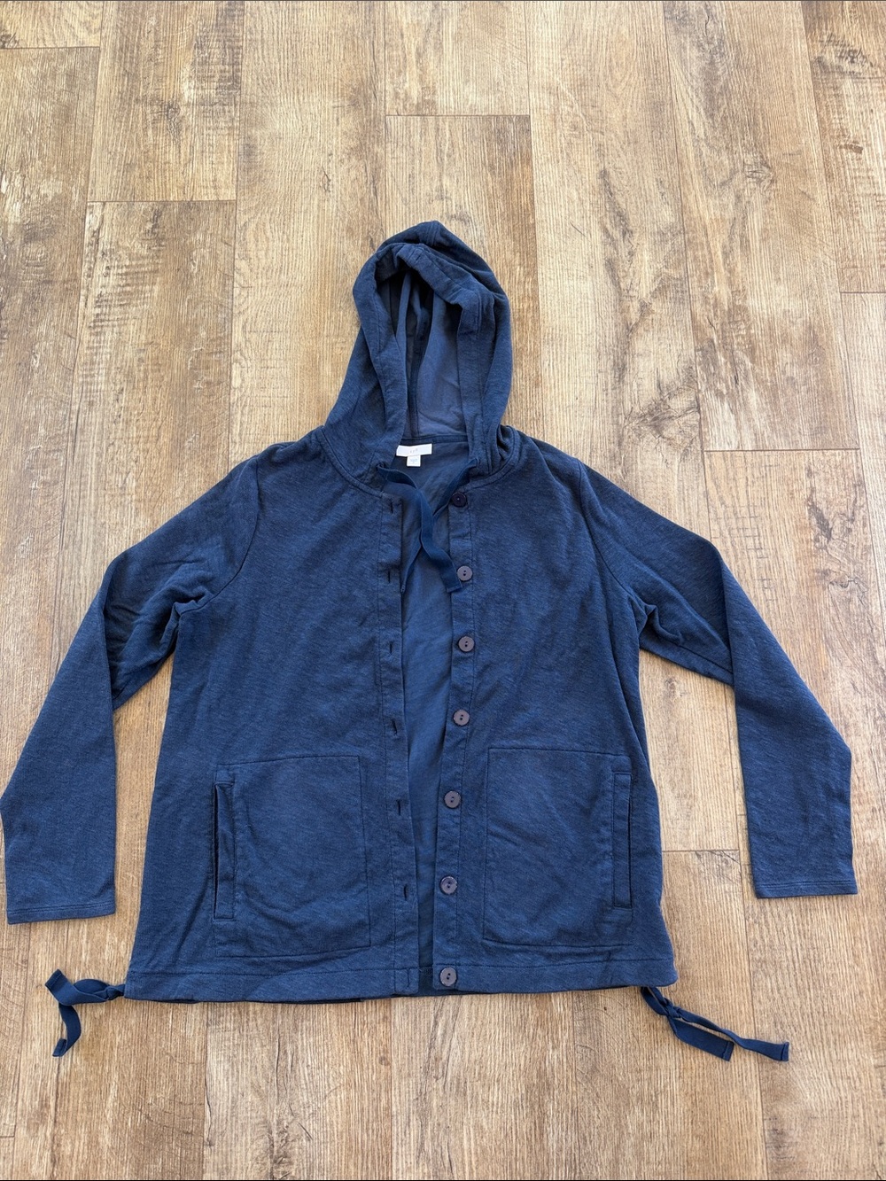 J. Jill Cotton/Linen Button-Up Sweatshirt